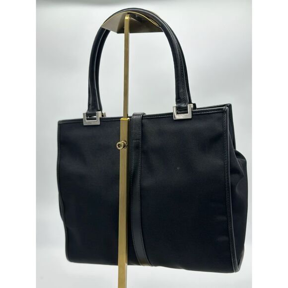 Gucci Black Leather and‎ Nylon Jackie O Tote*VERY NICE!! WITH COA - Picture 6 of 11